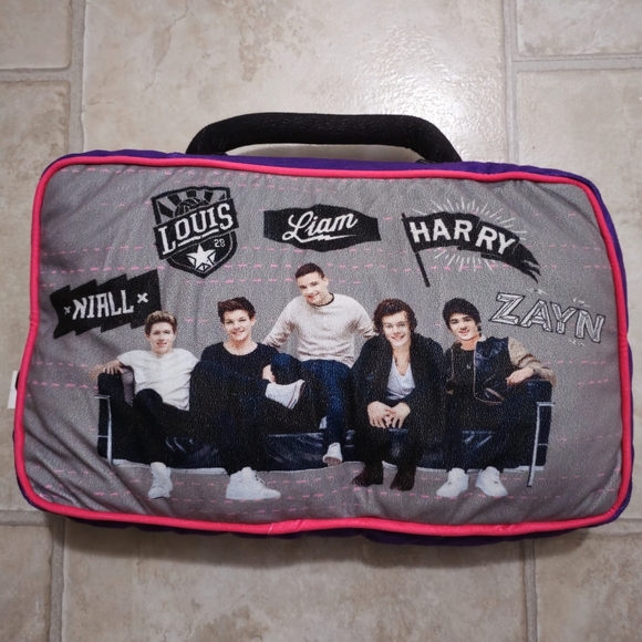 One Direction Pink Purple Grey Boombox Decorative Pillow - Picture 2 of 9